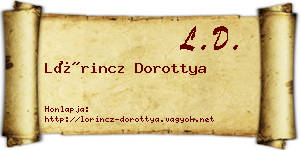 Lőrincz Dorottya névjegykártya