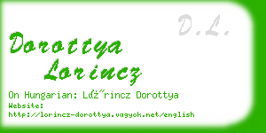 dorottya lorincz business card